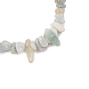 Natural Flower Amazonite Chip Beaded Necklaces for Men Women NJEW-G159-01L-2