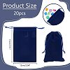 20Pcs Rectangle Velvet Drawstring Pouches TP-NB0001-62B-2