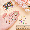 140Pcs 14 Colors 2-Hole Glass Seed Beads SEED-ME0001-07-3