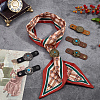 6Pcs 6 Styles Flower Imtation Leather with Zinc Alloy Scarf Clips FIND-PH0060-26-4