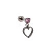 Brass Pave Pink Cubic Zirconia Cartilage Earrings FS-WGE04A7-05-2