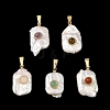 Natural Mixed Gemstone Pendants PALLOY-JF05974-1