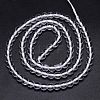 Round Natural Grade A Quartz Crystal Beads Strands X-G-H1648-4mm-01N-A-3