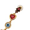 Alloy Enamel Evil Eye Dangle Stud Earrings FS-WGB3014-01-5