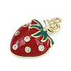 Brass Micro Pave Cubic Zirconia Pendants KK-D409-48G-01-2