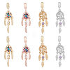 SUPERFINDINGS 8Pcs 4 Styles Alloy European Dangle Charms MPDL-FH0001-10-1