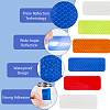 60Pcs 5 Colors PET Plastic Reflective Stickers DIY-SP0004-38-4