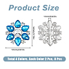 HOBBIESAY 8Pcs 4 Colors Zinc Alloy Crystal Rhinestone Shoe Decorations FIND-HY0002-29-2