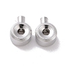 Rhodium Plated 925 Sterling Silver Crimp Beads STER-D035-01P-2