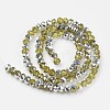 Electroplate Transparent Glass Beads Strands EGLA-A034-T8mm-M04-2