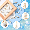 24Pcs 2 Colors Copper & Acrylic & Plastic Pendants FIND-SC0020-01-3