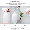500ml White Plastic Trigger Spray Bottles with Adjustable Nozzle Empty Mist Spray Bottles for Cleaning Plant Flowers Home Garden AJEW-BC0005-72-7