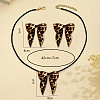 Leopard Print Bowknot Alloy Pendant Necklaces & Stud Earrings Sets for Women FS-WG6CA81-01-3