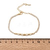 Brass Pave Clear Cubic Zirconia Tennis Bracelet Making KK-B189-05G-2