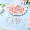 405Pcs Eletroplated Transparent Glass Beads GLAA-TA0003-66D-5