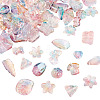 64Pcs Gradient Color Transparent Glass Beads GLAA-TA0003-48F-3