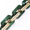 Handmade CCB Plastic Boston Link Chains AJEW-JB00683-01-1