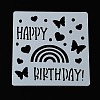 Birthday Theme PET Plastic Drawing Painting Stencils Templates DIY-P080-A02-2