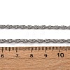 2.5MM 304 Stainless Steel Rope Chain Necklaces NJEW-T016-26P-5