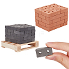 Olycraft 2 Colors Polymer Clay Mini Wall Bricks AJEW-OC0005-03B-1