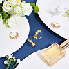 4Pcs 304 Stainless Steel Flower Open Cuff Ring Findings STAS-ME0003-07-5