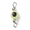 Evil Eye Resin Connector Charms PALLOY-JF01474-3
