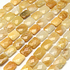 Faceted Rectangle Topaz Jade Beads Strands G-R304-13-1