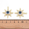 Brass Micro Pave Clear Cubic Zirconia Pendants for Women KK-T070-104-3