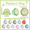 55Pcs 11 Colors Transparent Acrylic Bead Caps MACR-PH0002-05-2