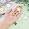 CHGCRAFT DIY Flat Round Pendant Brooch Making Kits DIY-CA0004-03-3