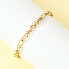 Brass Rolo Chains & Paperclip Chains Bracelets for Women BJEW-JB12779-4