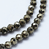 Natural Pyrite Beads Strands G-L031-4mm-03-3