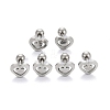 Tarnish Resistant 201 Stainless Steel Barbell Cartilage Earrings EJEW-R147-34-2