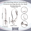 Beebeecraft 3 Pairs 925 Sterling Silver Leverback Earring Findings STER-BBC0001-83-2