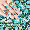   160Pcs 8 Style Green Series Sew on Rhinestone RESI-PH0002-04A-3