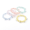 Transparent Acrylic Beads Stretch Kids Bracelets BJEW-JB06168-1