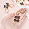2Pcs Alloy Enamel Bowknot Link Purse Strap Extenders FIND-UN0003-18B-5