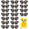 20 Pairs Polyester Eye Cloth Patches PATC-PH0001-71A-1
