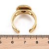 Hollow Heart 304 Stainless Steel Cuff Ring Components SA-CBA82C8-02C-G-3