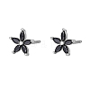 Cubic Zirconia Flower Stud Earrings FY1254-11-1