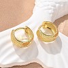 Brass Hoop Earrings EJEW-F359-10G-03-4