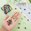 96Pcs 12 Colors Faceted Transparent Glass Charms GLAA-FH0001-50-3