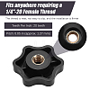 20Pcs PP Plastic & Brass Plum Blossom Handle Nut DIY-SP0007-12-5