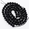 Black Stone Beads Strands G-I087-8mm-2