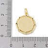 Brass Micro Pave Clear Cubic Zirconia Pendants KK-P273-15B-G-3