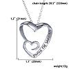 Creative Heart Engraved My Sister NJEW-N0052-098-2