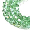 Transparent Electroplate Glass Beads Strands EGLA-A039-T6mm-B24-3