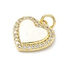 Brass Micro Pave Clear Cubic Zirconia Pendants LS-KK-H255-08G-01-2