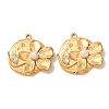 304 Stainless Steel with Crystal Rhinestone & ABS Plastic Imitation Pearl Pendants RB-CBAB7FA-01G-1