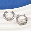 202 Stainless Steel Polishing Hoop Earrings EJEW-M106-02P-08-2